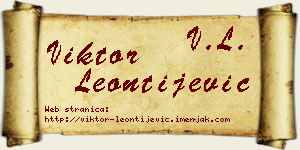 Viktor Leontijević vizit kartica